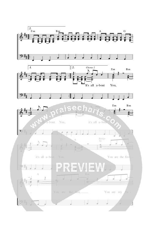 All About You Piano/Vocal & Lead (Planetshakers)