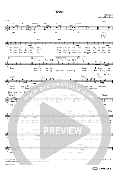 Home Lead Sheet (Planetshakers)