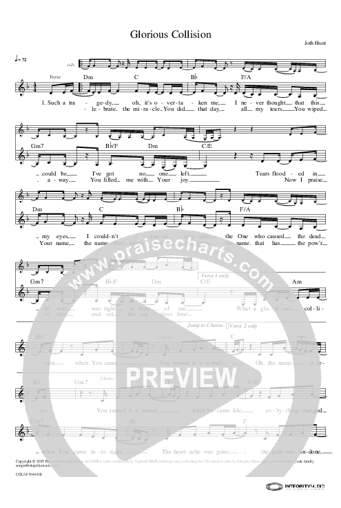 Glorious Collision Lead Sheet (Planetshakers)