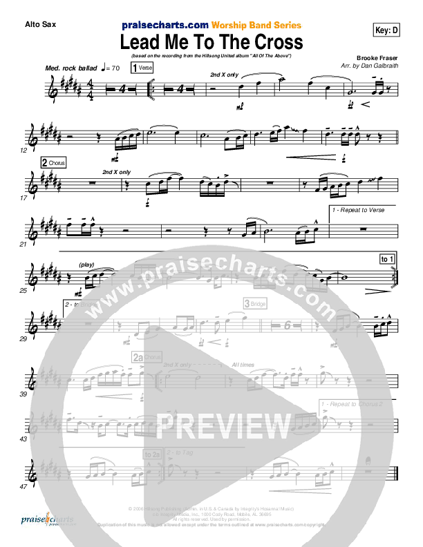 Lead Me To The Cross Wind Pack (Hillsong UNITED)