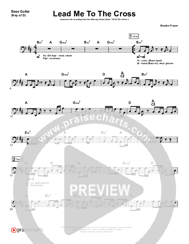 Lead Me To The Cross Bass Guitar (Hillsong UNITED)