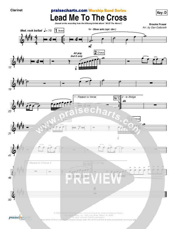 Lead Me To The Cross Wind Pack (Hillsong UNITED)