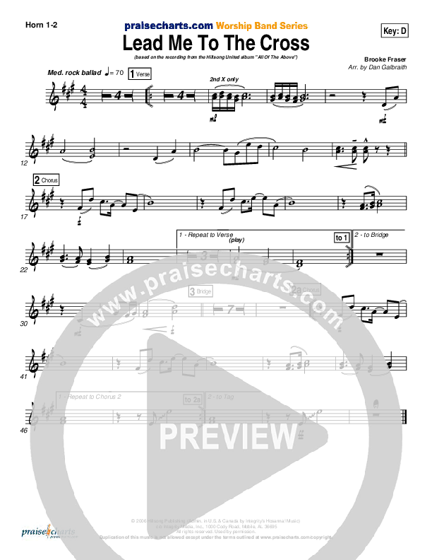 Lead Me To The Cross Brass Pack (Hillsong UNITED)