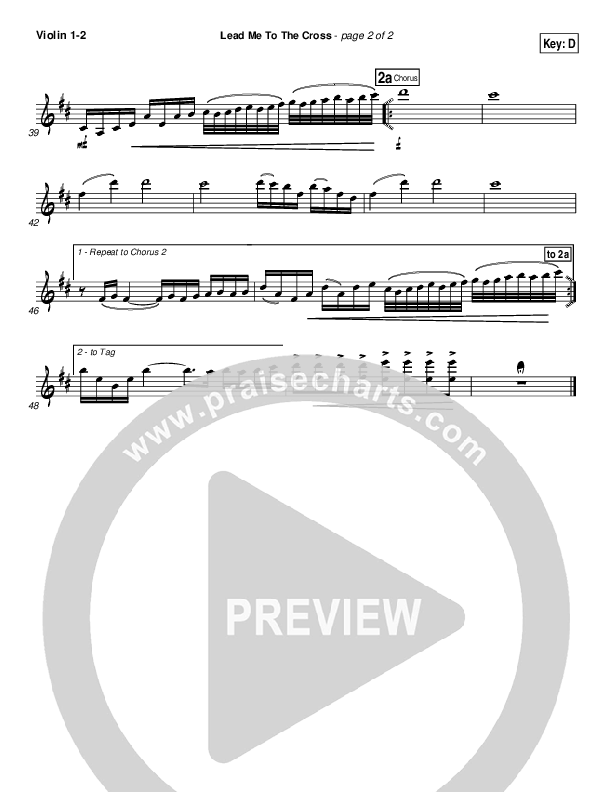 Lead Me To The Cross Violin 1,2 (Hillsong UNITED)