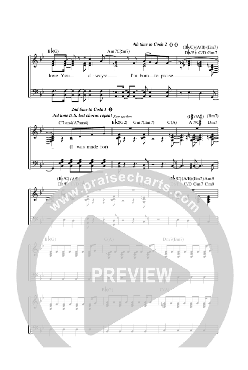 Born To Praise Lead & Piano (Planetshakers)