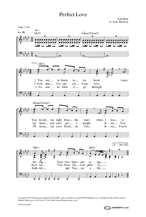 Perfect Love Lead Sheet (SAT) (Planetshakers)