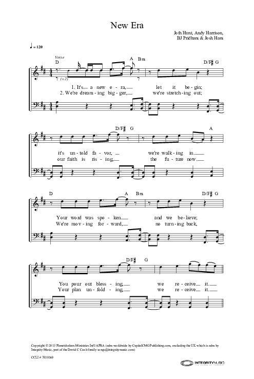 New Era Lead & Piano (Planetshakers)