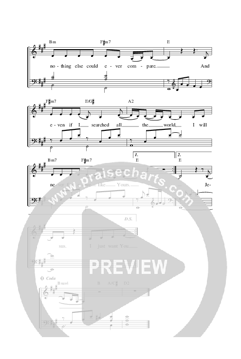 I Just Want You Piano/Vocal (Planetshakers)