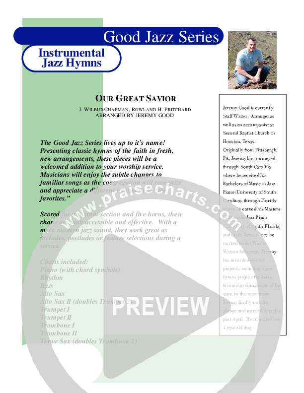 Our Great Savior (Instrumental) Orchestration (Good Jazz Series)