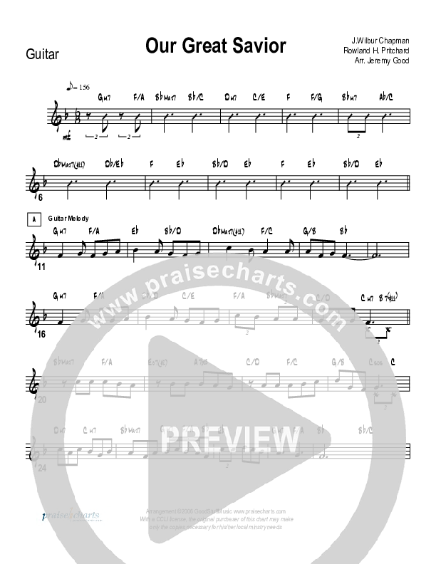 Our Great Savior (Instrumental) Guitar (Good Jazz Series)