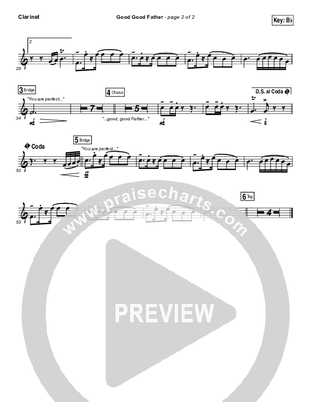 Good Good Father Clarinet (Zealand)