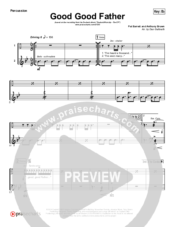 Good Good Father Percussion (Zealand)