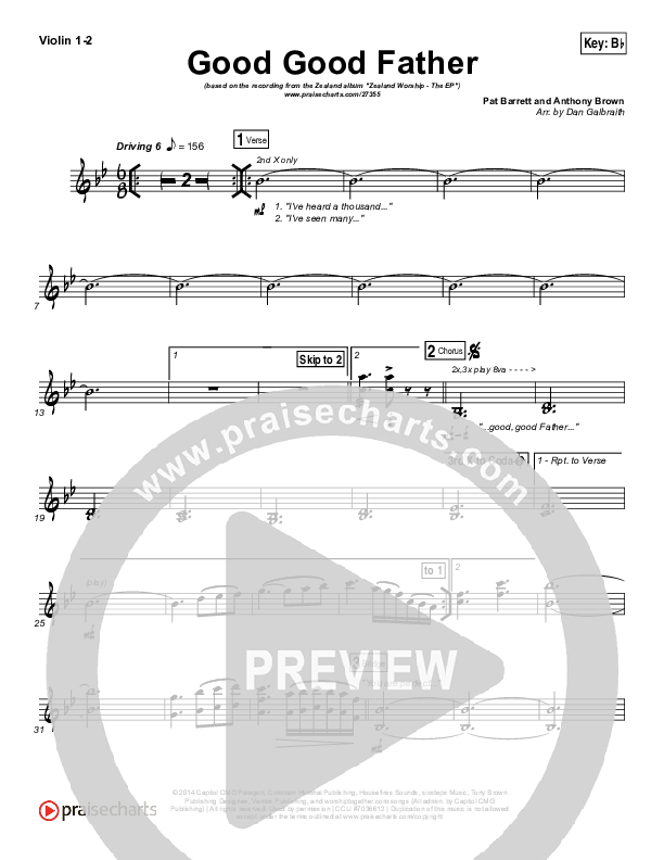 Good Good Father Violin 1/2 (Zealand)