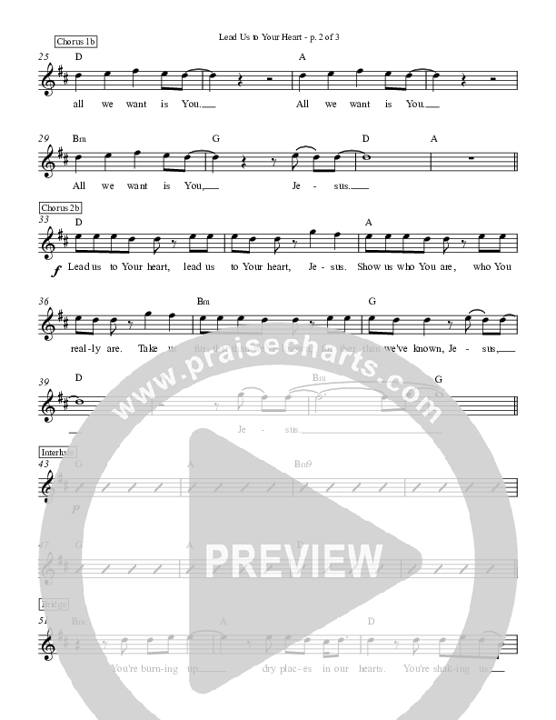 Lead Us To Your Heart Lead Sheet (Zealand)