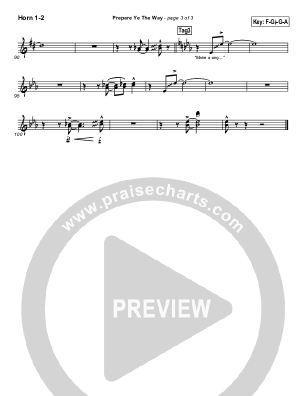 Prepare Ye The Way French Horn 1/2 (Tommy Walker)