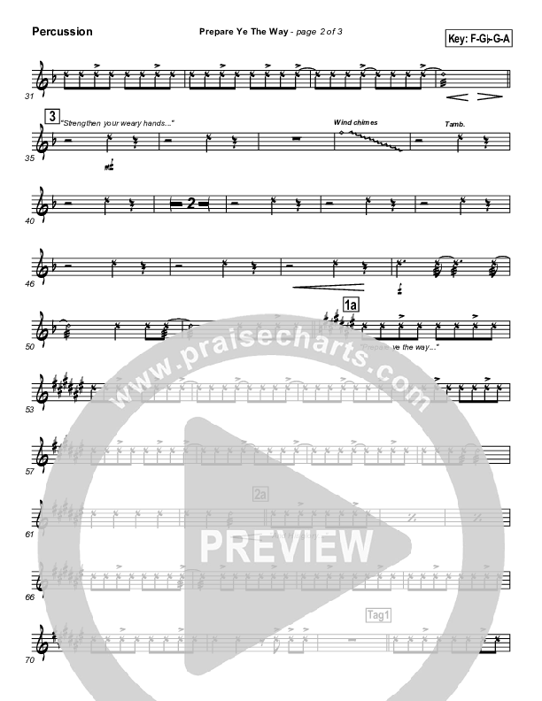 Prepare Ye The Way Percussion (Tommy Walker)