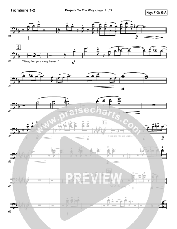 Prepare Ye The Way Trombone 1/2 (Tommy Walker)