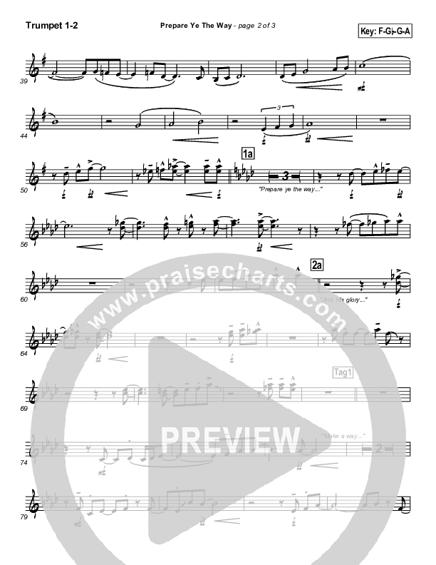 Prepare Ye The Way Trumpet 1,2 (Tommy Walker)