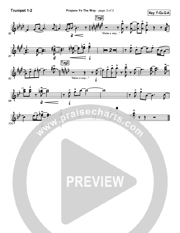 Prepare Ye The Way Trumpet 1,2 (Tommy Walker)