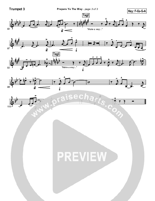 Prepare Ye The Way Trumpet 3 (Tommy Walker)