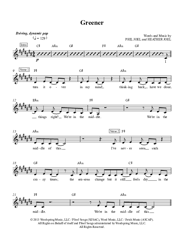 Greener Lead Sheet (Zealand)