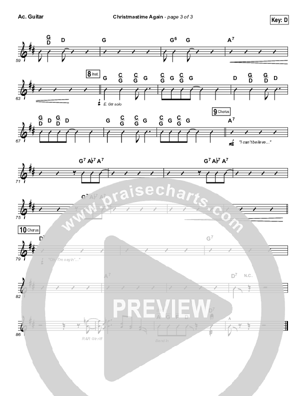 Christmastime Again Acoustic Guitar (MercyMe)