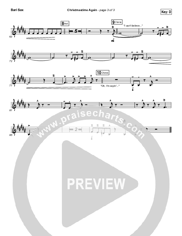 Christmastime Again Bari Sax (MercyMe)