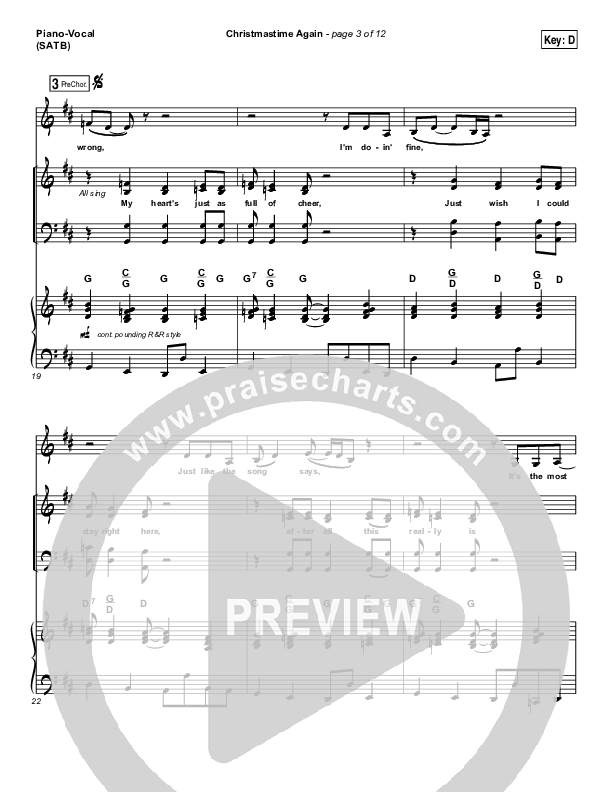 Christmastime Again Piano/Vocal & Lead (MercyMe)