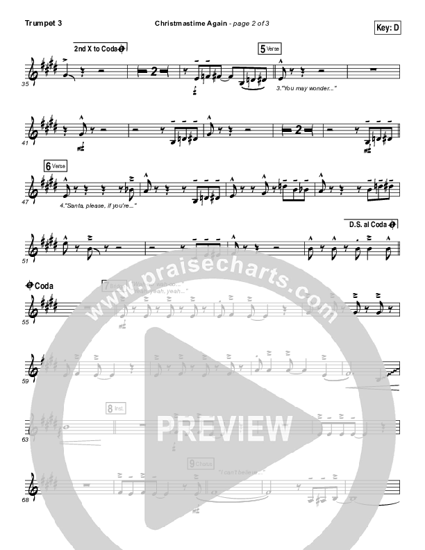 Christmastime Again Trumpet 3 (MercyMe)