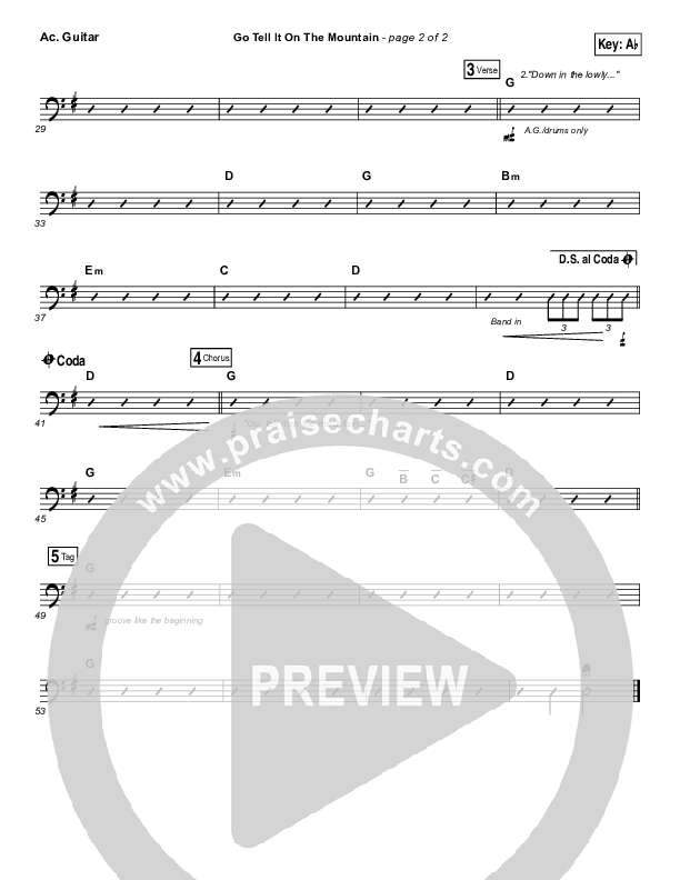 Go Tell It On The Mountain Acoustic Guitar (MercyMe)