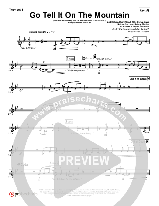 Go Tell It On The Mountain Trumpet 3 (MercyMe)