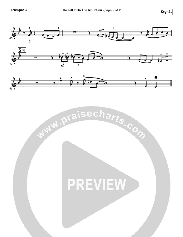 Go Tell It On The Mountain Trumpet 3 (MercyMe)