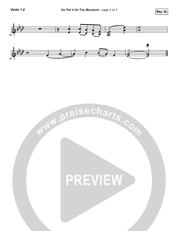 Go Tell It On The Mountain Violin 1/2 (MercyMe)