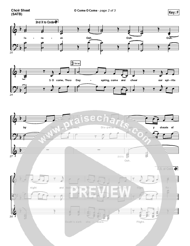 O Come O Come Choir Sheet (SATB) (MercyMe)