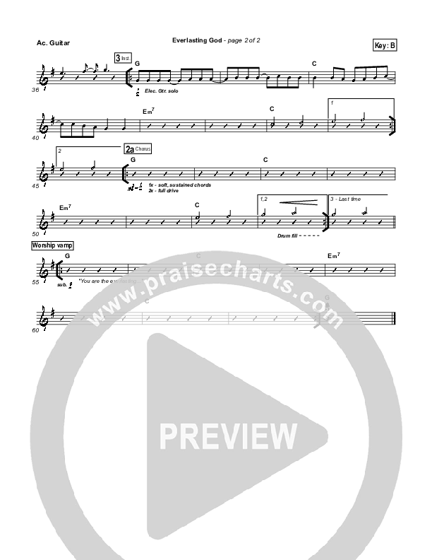 Everlasting God Acoustic Guitar (Lincoln Brewster)