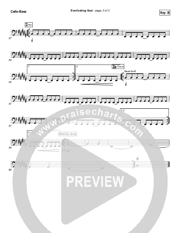 Everlasting God Cello/Bass (Lincoln Brewster)