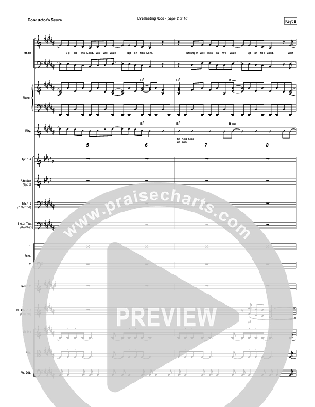 Everlasting God Conductor's Score (Lincoln Brewster)