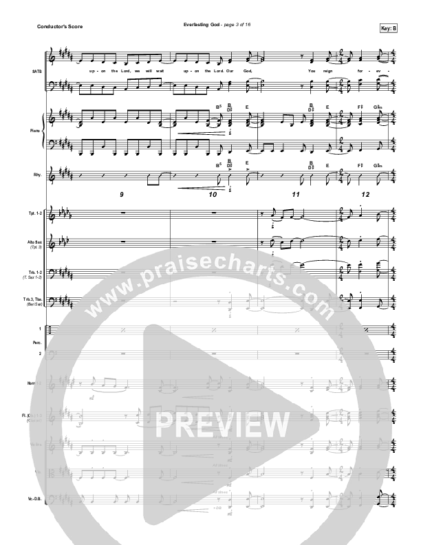 Everlasting God Conductor's Score (Lincoln Brewster)