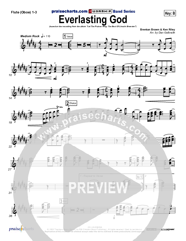 Everlasting God Flute/Oboe 1/2/3 (Lincoln Brewster)
