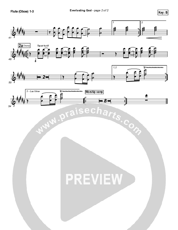 Everlasting God Flute/Oboe 1/2/3 (Lincoln Brewster)