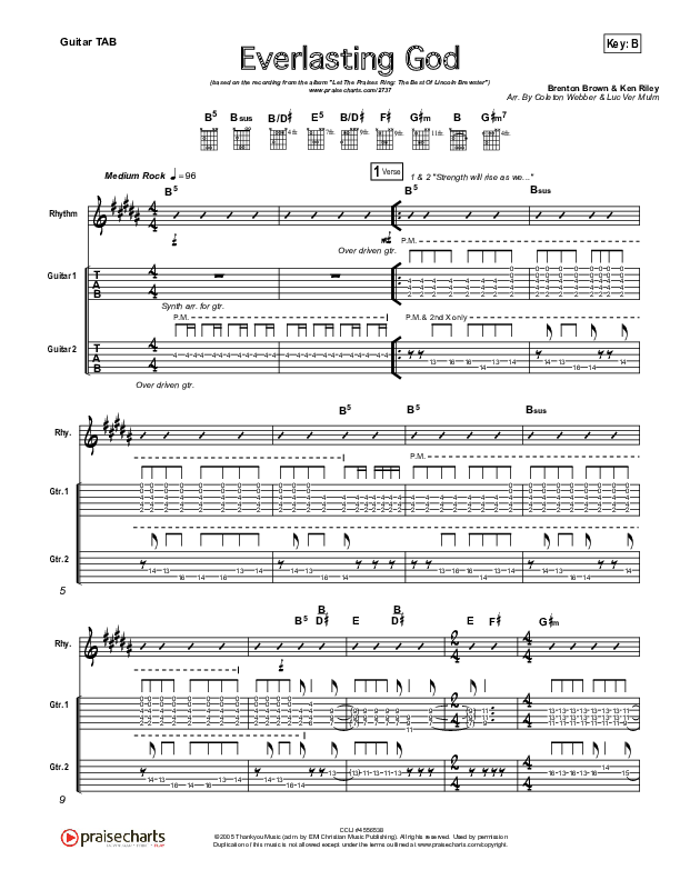 Everlasting God Guitar Tab (Lincoln Brewster)