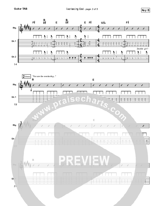 Everlasting God Guitar Tab (Lincoln Brewster)