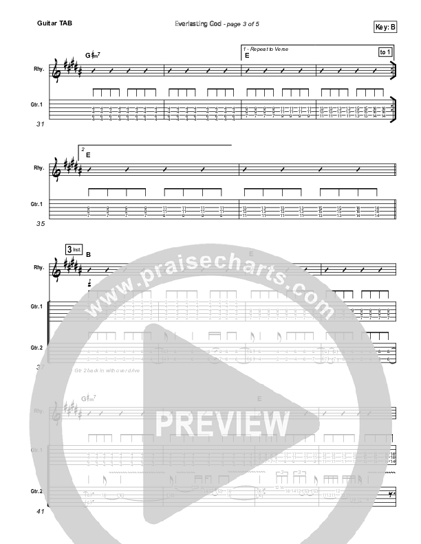 Everlasting God Guitar Tab (Lincoln Brewster)