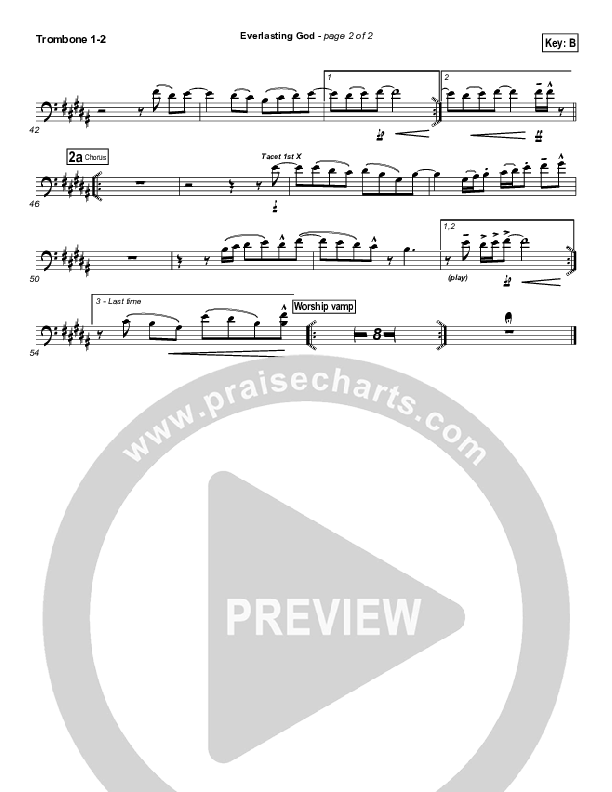 Everlasting God Trombone 1/2 (Lincoln Brewster)