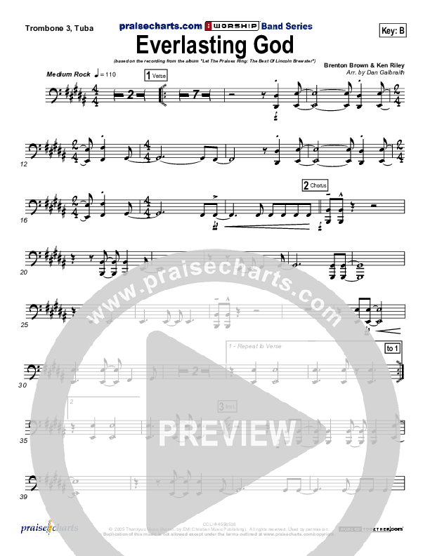 Everlasting God Trombone 3/Tuba (Lincoln Brewster)