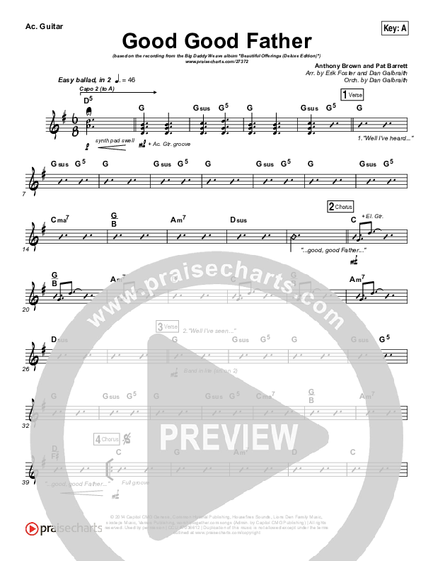 Good Good Father Acoustic Guitar (Big Daddy Weave)