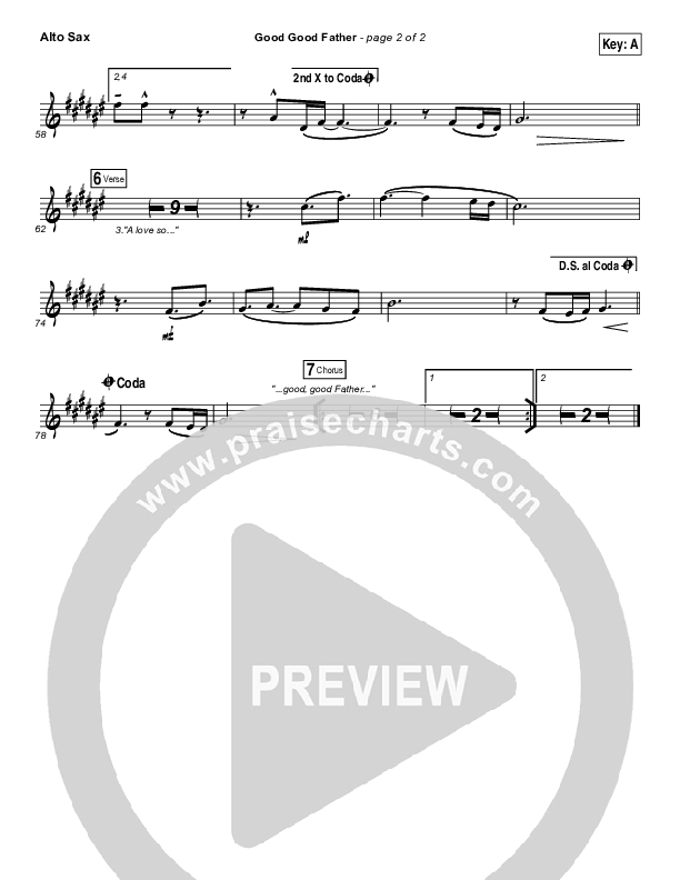 Good Good Father Alto Sax (Big Daddy Weave)