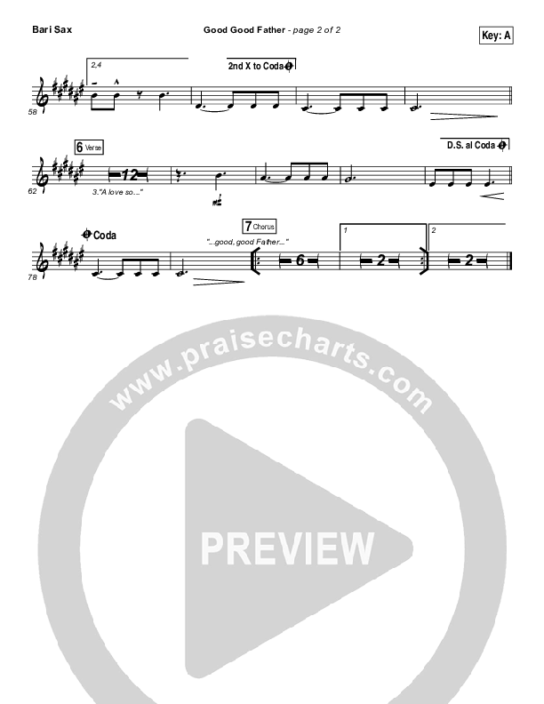 Good Good Father Bari Sax (Big Daddy Weave)