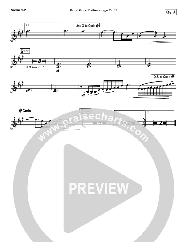 Good Good Father Violin 1/2 (Big Daddy Weave)