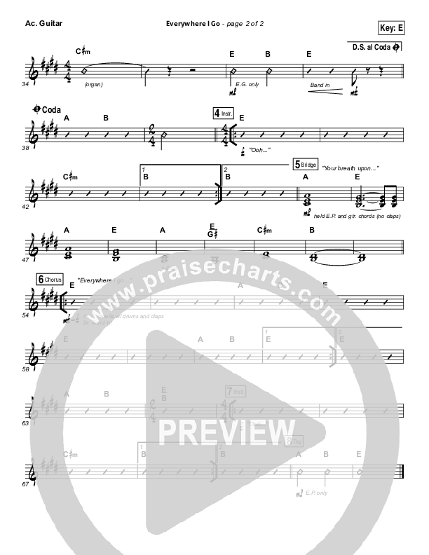 Everywhere I Go Acoustic Guitar (Tim Timmons)